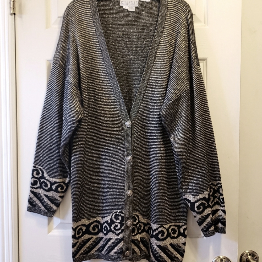 Shannan Vintage Cardigan | Mint | Size L | Made in Hong Kong | Dragon design